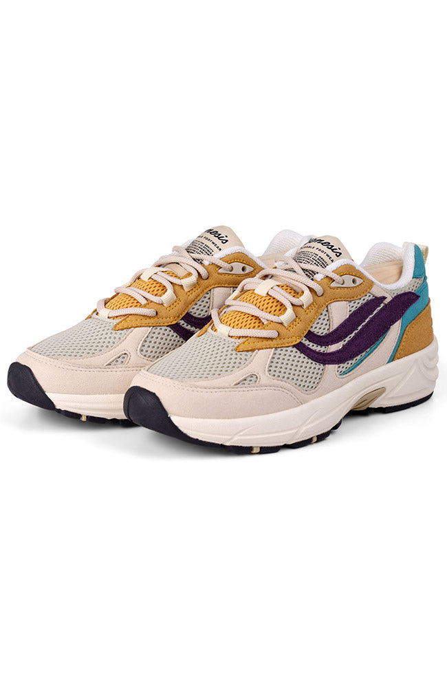Genesis G-eco '99 Multi Flowers sneaker sand purple vegan sneakers women | Sophie Stone