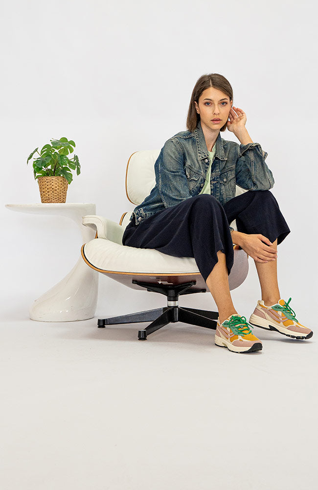 Genesis G-eco '99 Multi Flowers Rose/Beige Vegan Sneakers for Women | Sophie Stone