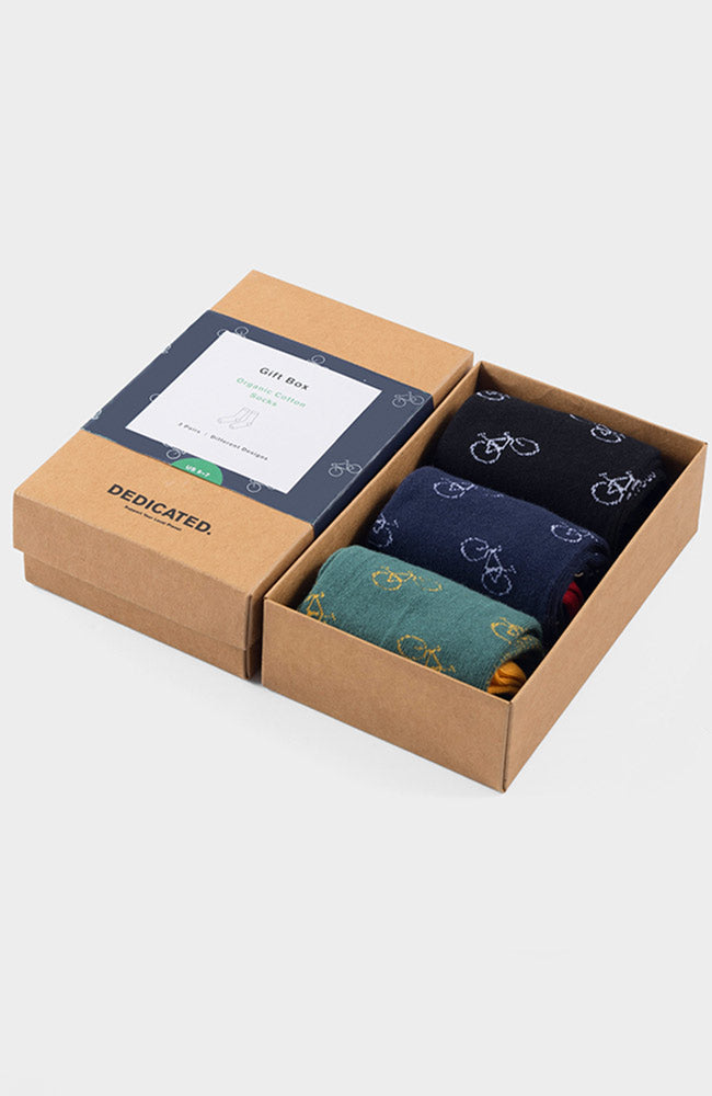 Dedicated 3-pack Sigtuna unisex Fiets sokken van Biologisch katoen  | Sophie Stone