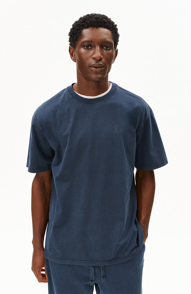 ARMEDANGELS Maarkos T-shirt, night sky wash, organic cotton, men's | Sophie Stone