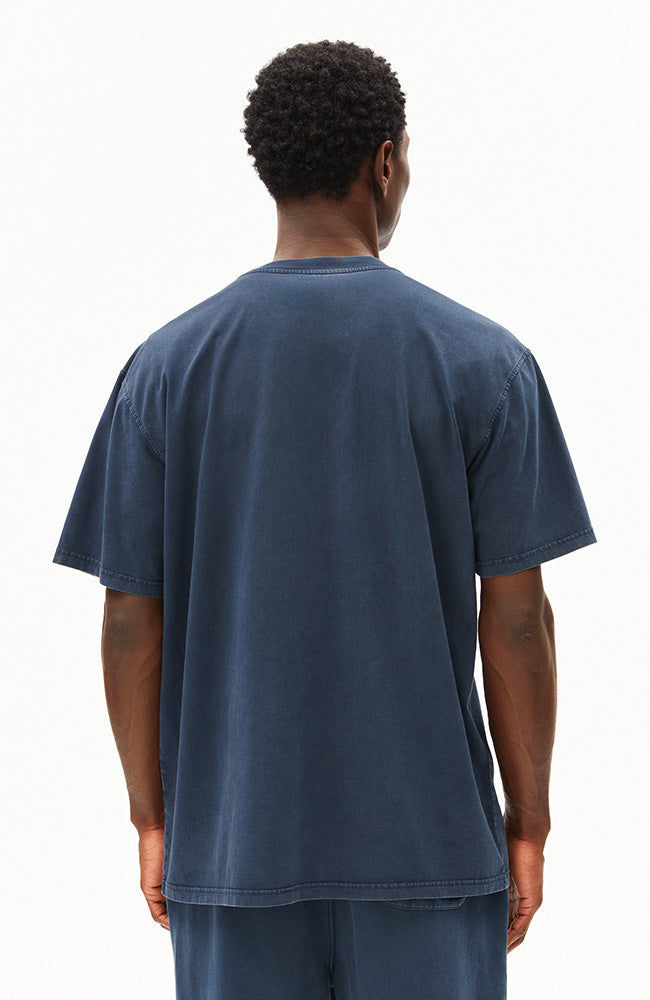 ARMEDANGELS Maarkos Men's Blue Organic Cotton T-Shirt | Sophie Stone