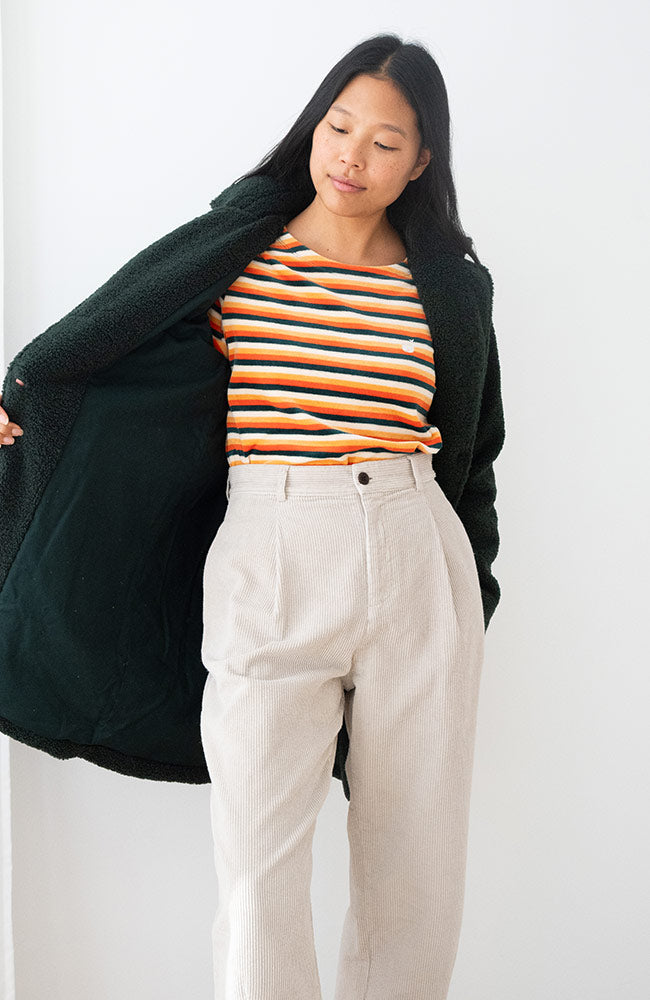 TWOTHIRDS itbayat teddy mantel green 100% gerecycled polyester vrouwen | Sophie Stone