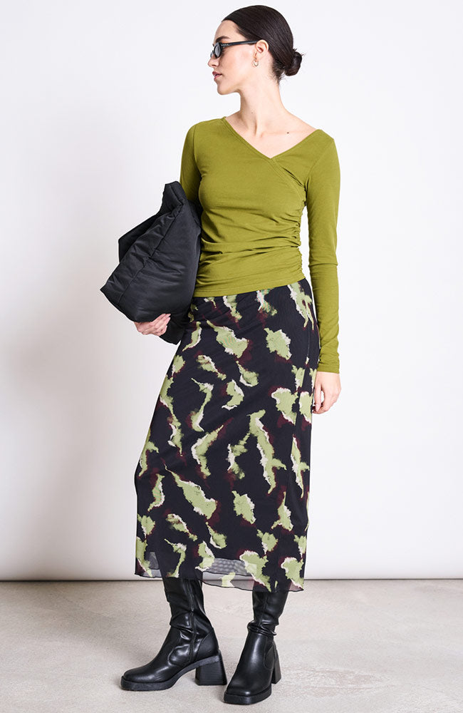 Jan 'n June Casma top woody olive in organic cotton for women | Sophie Stone