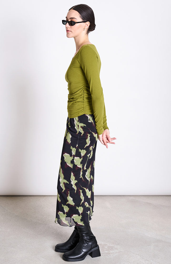Jan 'n June Casma top green in organic cotton for women | Sophie Stone