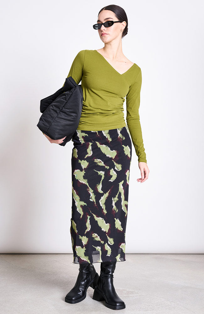 Jan 'n June Casma top woody olive in organic cotton for women | Sophie Stone