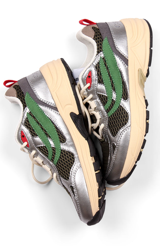 Genesis G-Eco`99 Contra Mesh silver olive vegan schoenen vrouwen| Sophie Stone
