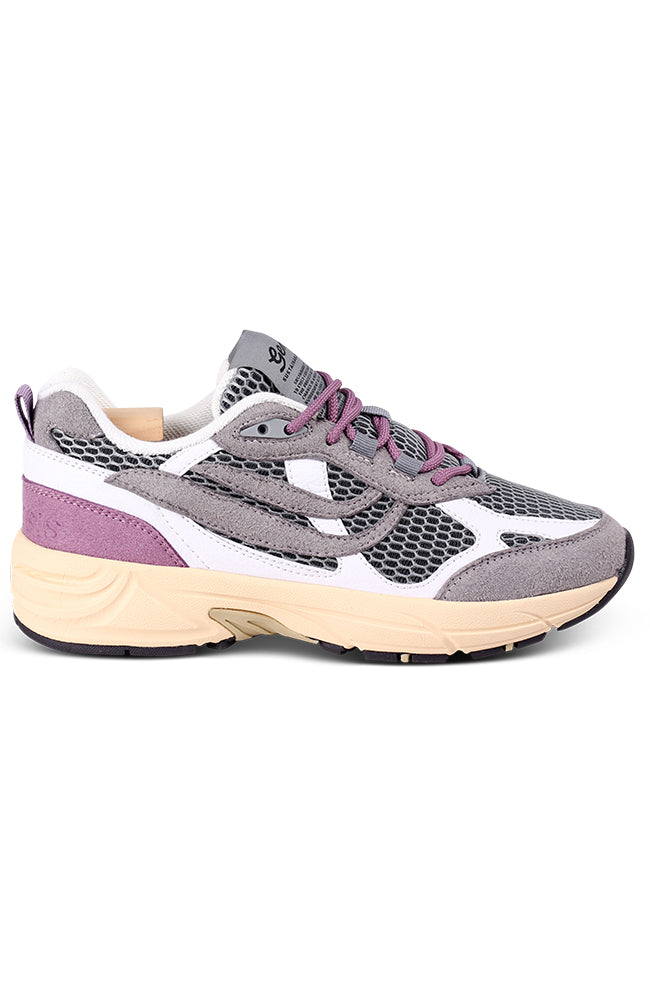 Genesis G-Eco`99 Multi Mesh sneaker Grey White Lavender vegan dames | Sophie Stone