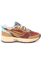 Genesis G-Eco`99 Multi Mesh sneaker L.Brown Brown Mint vegan dames | Sophie Stone