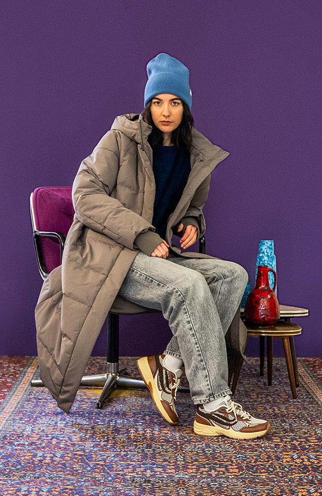 Genesis G-Eco`99 2-Tone Mesh brown white sneakers dames | Sophie Stone