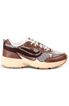 Genesis G-Eco`99 2-Tone Mesh brown white vegan sneakers dames | Sophie Stone