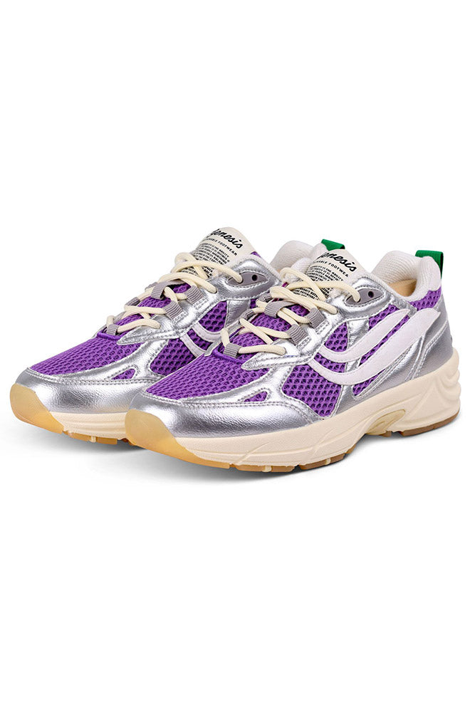 Genesis G-Eco '99 Multi Sneaker, Silver/Purple, Vegan Leather, Women's | Sophie Stone