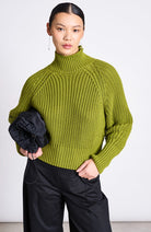 JAN 'N JUNE Ola Grobstrickpullover Moosbirne aus Bio-Baumwolle Frauen | Sophie Stone