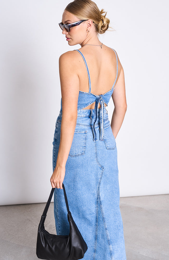 JAN N JUNE Luce denim skirt light blue | Sophie Stone