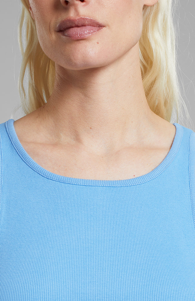 Dedicated Valdermarsvik tank top della blue organic cotton | Sophie Stone
