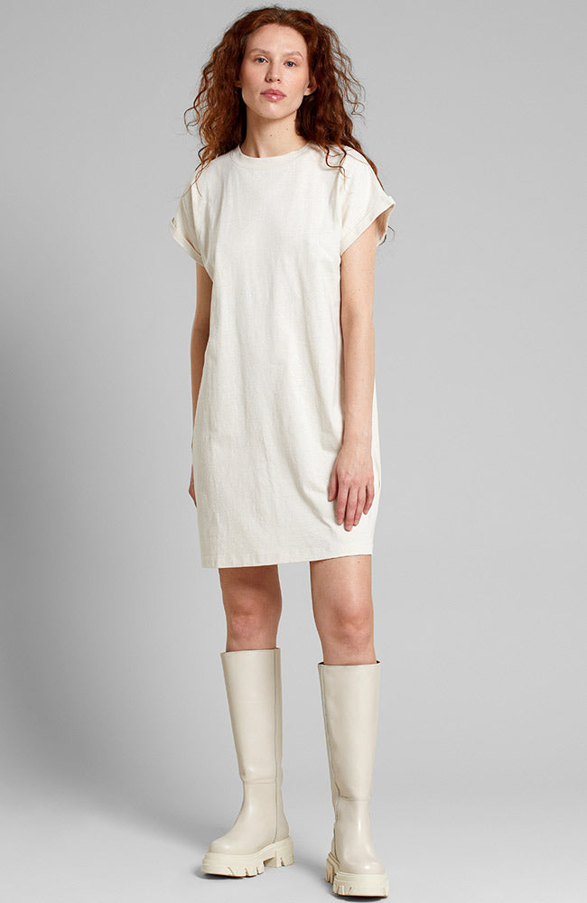 Dedicated Eksta hemp jurk oat white linnen dames | Sophie Stone