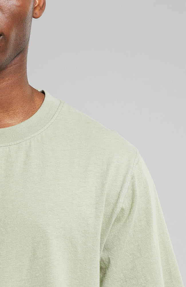 Dedicated Gustavsberg Hemp Tea Green t-shirt bio katoen man | Sophie Stone