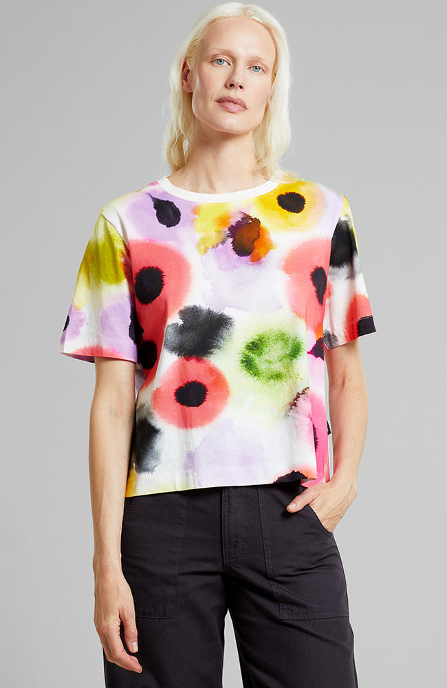 Dedicated Vadstena shirt floral bio katoen dames | Sophie Stone