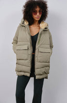 Embassy of Brick and Logs Lyndon Puffer Jacket pale olive | Sophie Stone