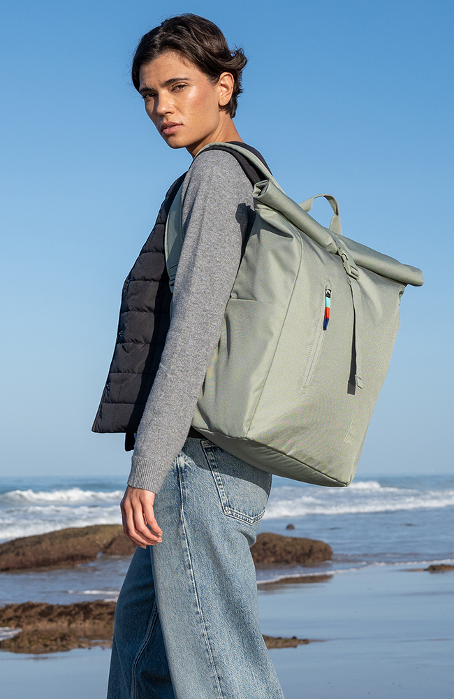 GOT BAG Rolltop easy rugzak groen van oceaan plastic uniseks | Sophie Stone