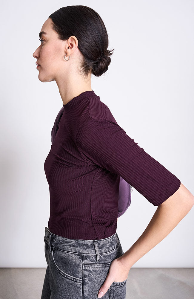 JAN 'N JUNE Nina shirt cherry lacquer from lyocell TENCEL for women | Sophie Stone