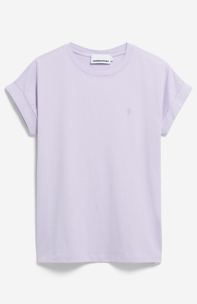 ARMEDANGELS Idaara soft lilac organic cotton ladies | Sophie Stone
