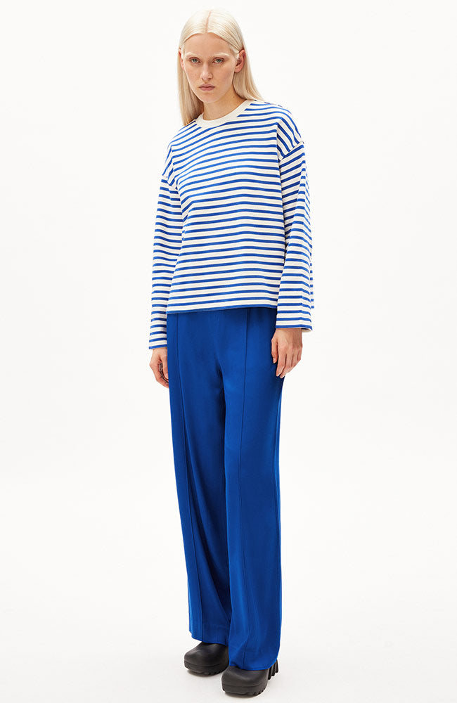ARMEDANGELS Frankaa stripe dynamo blue dames | Sophie Stone