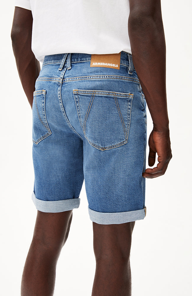 ARMEDANGELS Naailo jeans shorts indigo groove van biologisch katoen heren | Sophie Stone