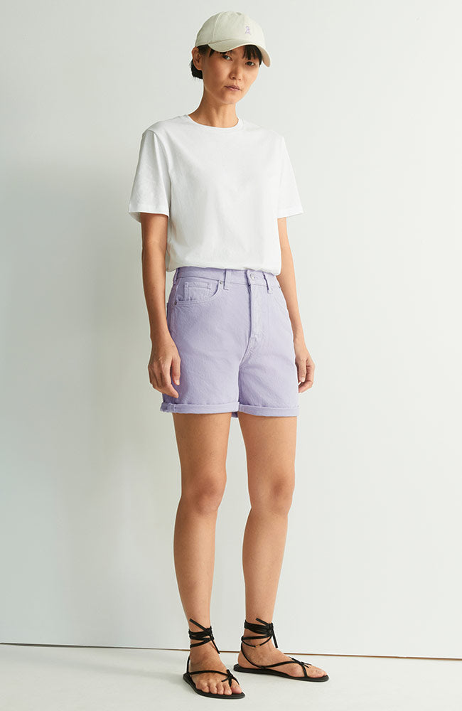 ARMEDANGELS Sheaari denim shorts soft lilac from 100% cotton (recycled) women | Sophie Stone