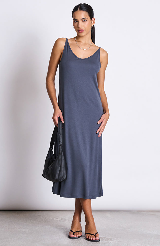 JAN N JUNE Triangle midi dress turbulence by Tencel ladies | Sophie Stone