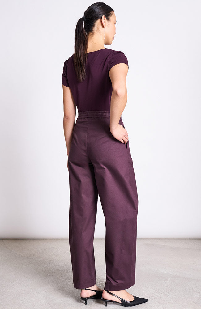 JAN N JUNE Yauri barrel broek cherry van bio katoen vrouwen | Sophie Stone