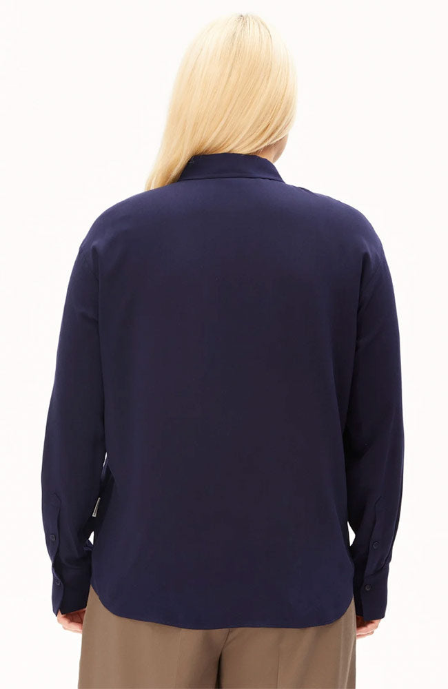 ARMEDANGELS Larisaana longsleeve blauw van Ecovero dames | Sophie Stone