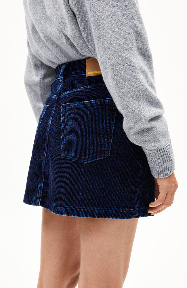 ARMEDANGELS Aacumeri cord rokje indigo van bio katoen voor vrouwen | Sophie Stone