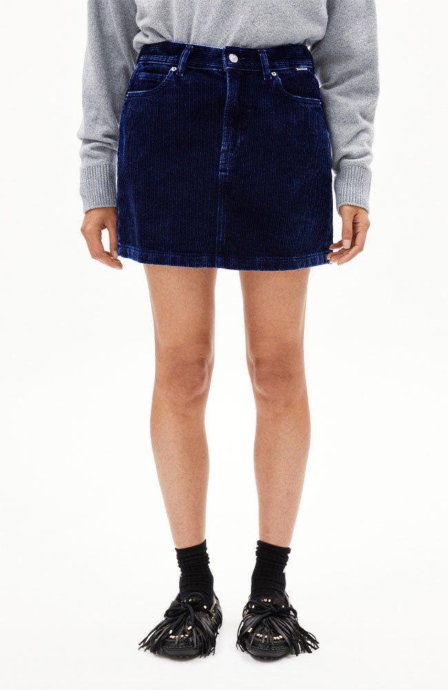ARMEDANGELS Aacumeri cord rokje indigo van bio katoen voor dames | Sophie Stone