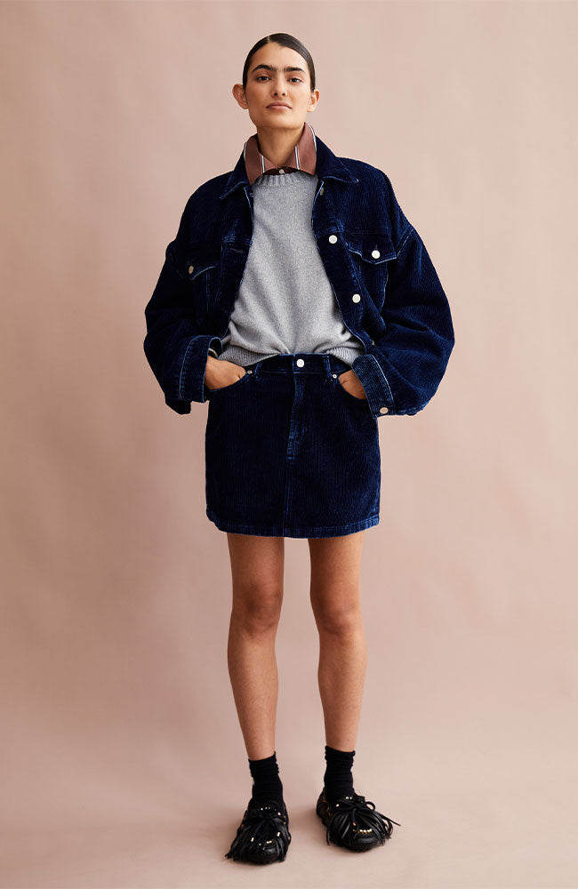ARMEDANGELS Aacumeri corduroy rokje indigo van biologisch katoen voor dames | Sophie Stone