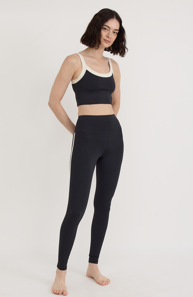 Organic Basics Active Flow Leggings Black Recycled Nylon Women | Sophie Stone