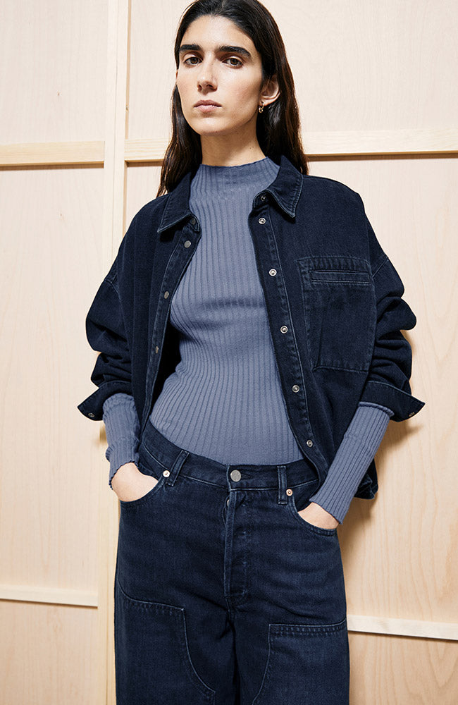 ARMEDANGELS Alaania coltrui blauw van bio katoen vrouwen | Sophie Stone