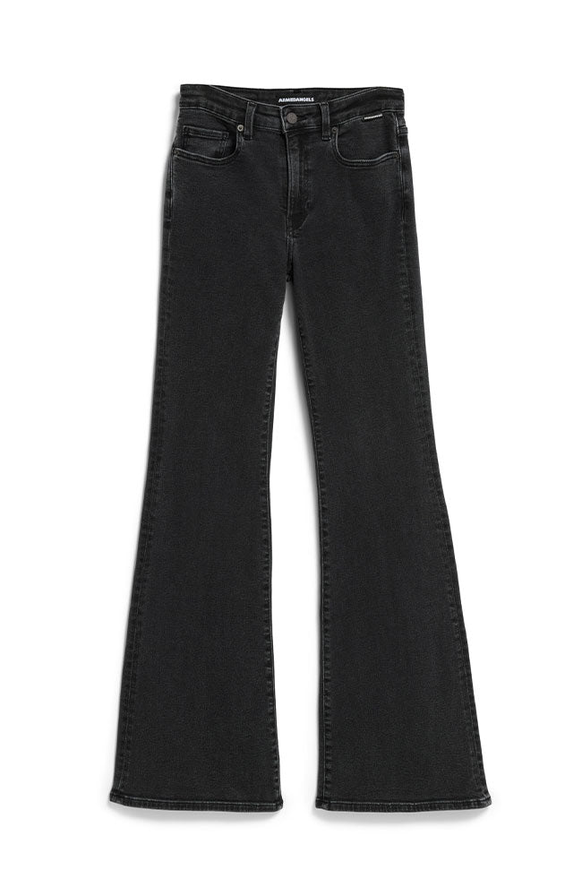 ARMEDANGELS Anamaa flared jeans true black washed including recycled cotton women | Sophie Stone