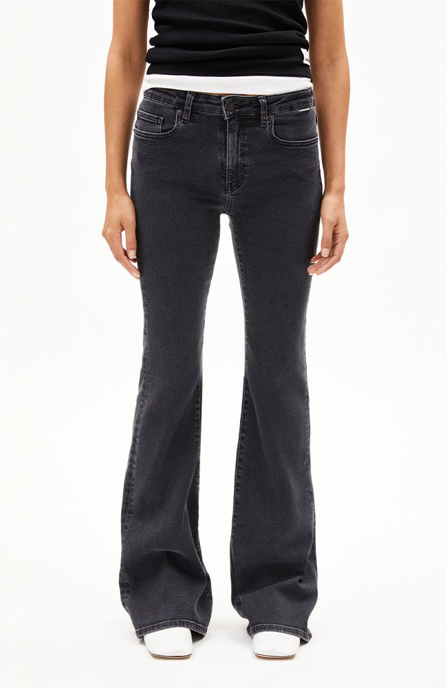 ARMEDANGELS Anamaa flared jeans true black washed from organic cotton ladies | Sophie Stone, among others
