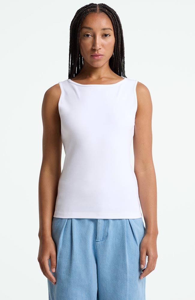 Kings of Indigo Artemisia shirt in white organic cotton for women | Sophie Stone