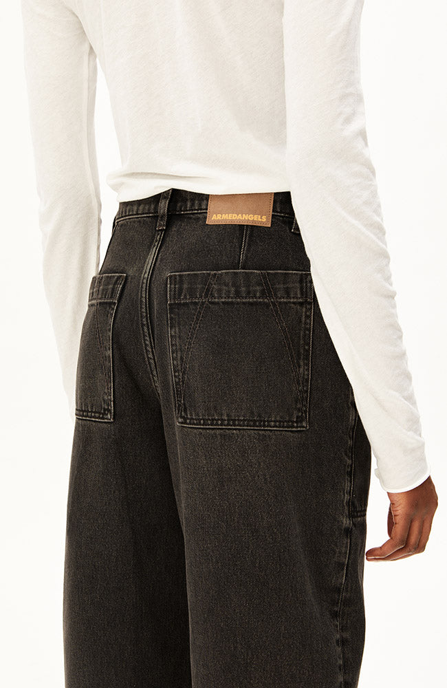 ARMEDANGELS Baarly high worker spijkerbroek nutmeg 100% GOTS bio katoen dames | Sophie Stone