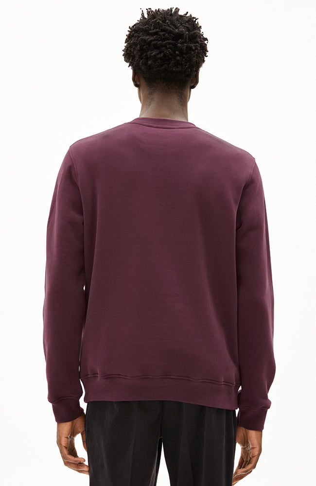ARMEDANGELS Baaro bordeaux red sweater made of organic cotton men | Sophie Stone