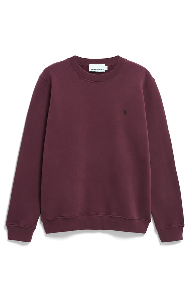 ARMEDANGELS Baaro bordeaux red sweater made of organic cotton | Sophie Stone