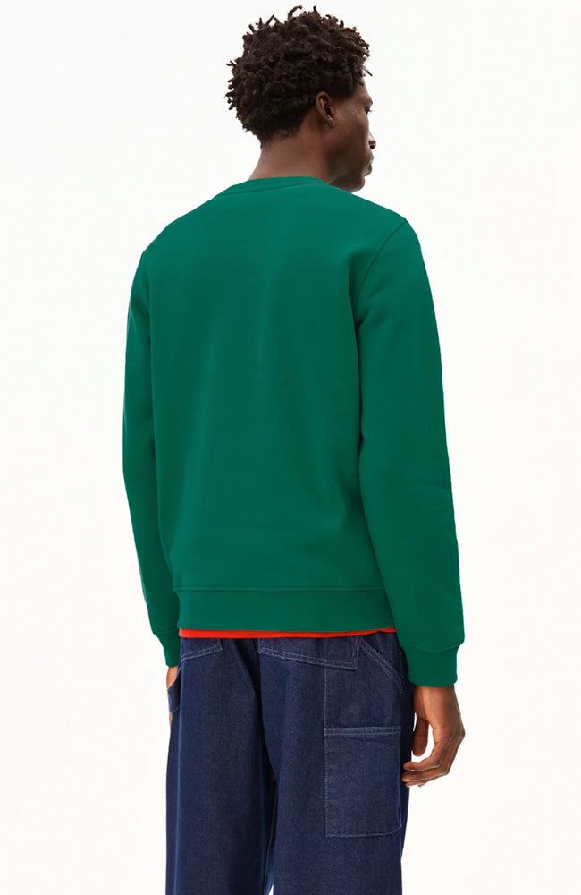 ARMEDANGELS Baaro emerald green sweater in organic cotton men | Sophie Stone