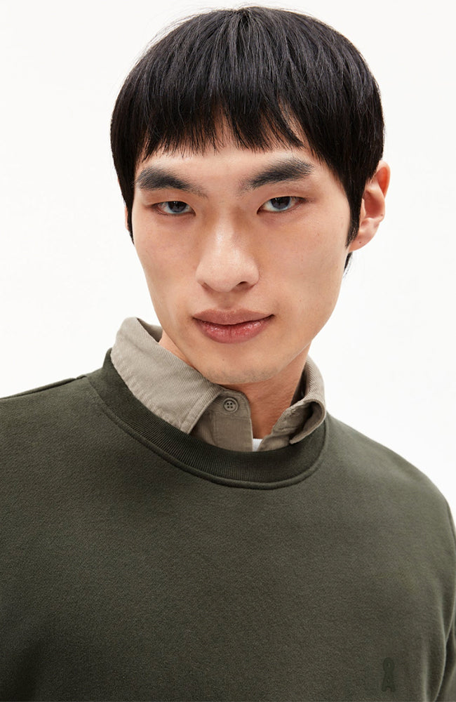 ARMEDANGELS Baaro forest pine sweater from GOTS organic cotton men | Sophie Stone