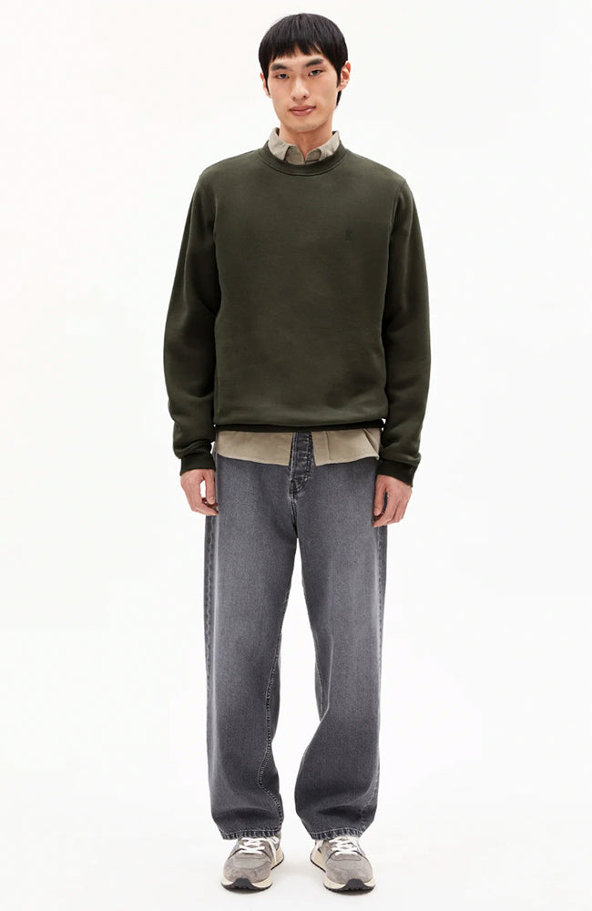 ARMEDANGELS Baaro forest pine sweater made of organic cotton men | Sophie Stone