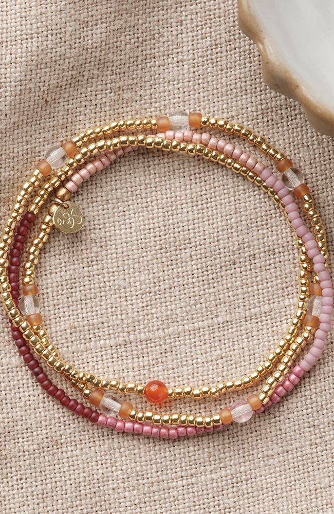 A Beautiful Story Balanced armband Carneool glaskralen vrouw | Sophie Stone