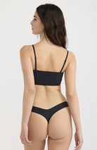Organic Basics Bare thong black from recycled nylon ladies | Sophie Stone