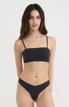 Organic Basics Bare thong black from recycled nylon | Sophie Stone