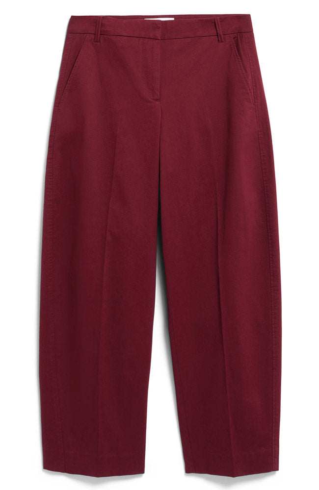 ARMEDANGELS Wide leg barrel broek red velvet biologisch katoen vrouw | Sophie Stone