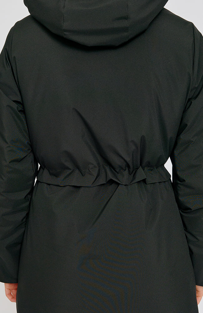 MAZINE Basic wattierter Parka schwarz aus recyceltem Polyester für Frauen | Sophie Stone